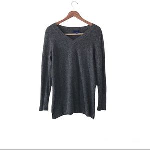 Apt 9 grey cashmere sweater vneck